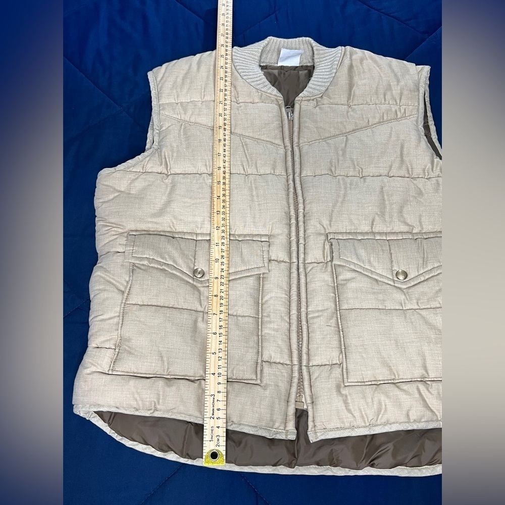 Walls Beige Quilted Vest with Pockets - Picture 3 of 4